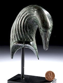 Lovely Roman Leaded Bronze Fulcrum Handle w/ Swan Head