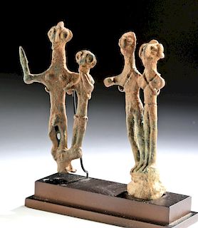 Anatolian Hittite Copper Standing Figures
