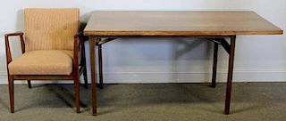 Midcentury Jens Risom Desk and Chair.