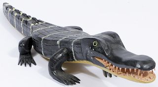 Ivy Billiot (20th c.) Alligator Sculpture, 1999