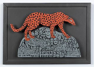 Howard Finster (1916-2001) "Leopard", #6,053