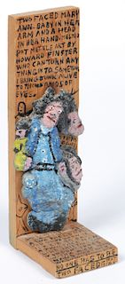 Howard Finster (1916-2001) "Two Faced", #3,194