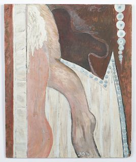 Jon Serl (American/California, 1894-1993) "Shower Room", 1959