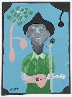 Mose Tolliver (1925-2006) Musician Painting