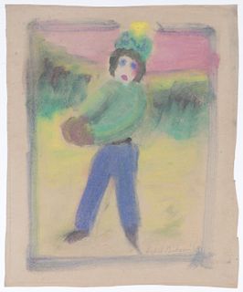 Sybil Gibson (1908-1995) "Lets Play Ball", 1969, 22.25'' x 18.5''