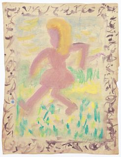Sybil Gibson (1908-1995) "I was in a Hurry", 1969, 24'' x 18.5''