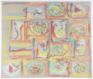 Sybil Gibson (1908-1995) "An Unfinished Abstract Effort", 34'' x 40''