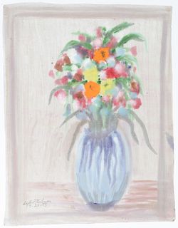 Sybil Gibson (1908-1995) "Colorful Still Life", 1975,  25.5'' x 19.25''