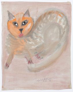 Sybil Gibson (1908-1995) "Just Another Cat", 1975, 25'' x 19.25''