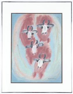 Sybil Gibson (1908-1995) Cows, 24.25'' x 18''