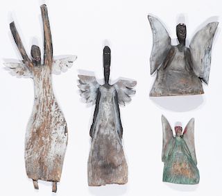 G.F. White (20th c.) 4 Angel Sculptures