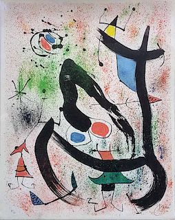  JOAN MIRO THE SEERS IV (LES VOYANTS) LITHOGRAPH