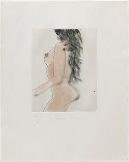 DINE, JIM (FROM EIGHT LITTLE NUDES) ETCHING WITH DRYPOINT & AQUATINT IN COLORS	