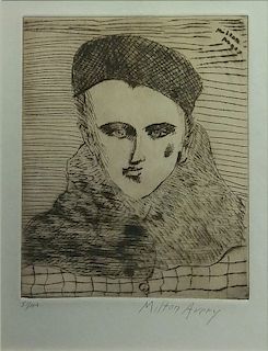  AVERY, MILTON  SALLY WITH BERET DRYPOINT