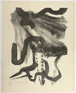  DE KOONING, WILLEM WOMAN WITH CORSET AND LONG HAIR LITHOGRAPH Edition: of 61