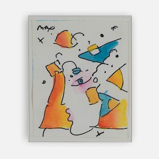Peter Max  - Untitled (Profile in colors)