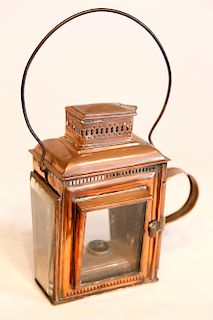 19th Century English Petite Copper Carrying Lantern