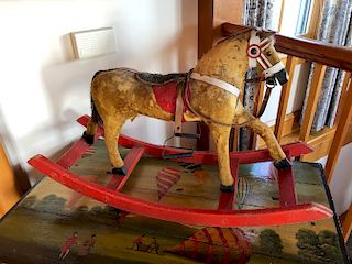 19th Century Child's Rocking Horse Toy