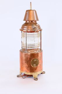 Copper and Brass Maritime Beacon