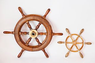 Two Nautical Wheels