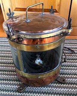 Copper and Brass Electrified Nautical Lantern