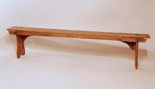 19th Century English Pine Backless Bench