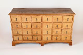 19th Century English Pine Apothecary Chest of 24 Drawers