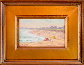 Robert Scott Jackson Oil on Canvas "Day at the Beach"