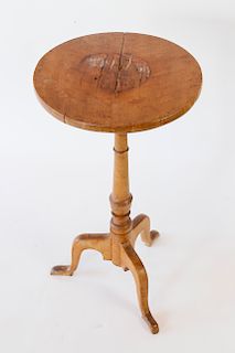 19th Century English Bird's Eye Maple Candlestand