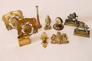 Miscellaneous Group of English Brass