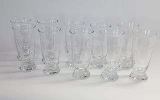 Set of Ten "Nantucket" Glass Pilsners