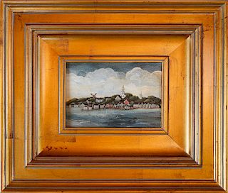 Jean E. Petty Oil on Canvas "Nantucket Island"