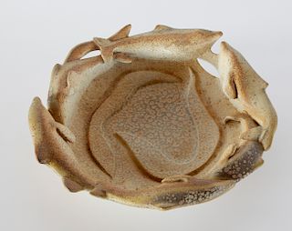 Artist Made Dolphin Ceramic Platter