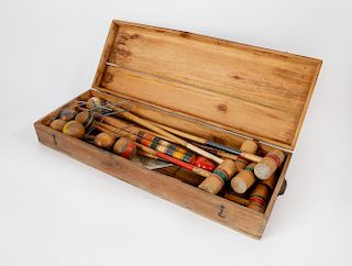 Antique Croquet Set