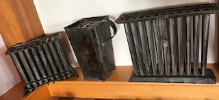 Group of Three 19th Century Tin Candle Molds