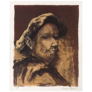 FRANCISCO CORZAS, Retrato de un hombre con barba.