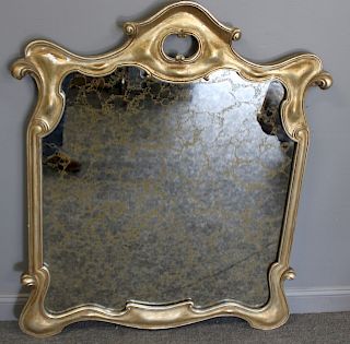 MIDCENTURY. Silvergilt Wood Mirror.