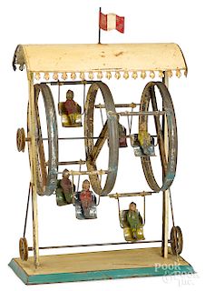 Painted double Ferris wheel steam toy accessory