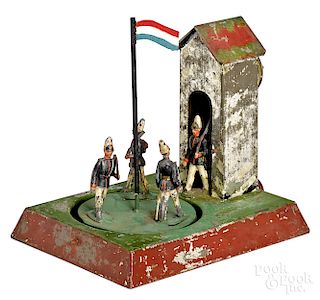 Becker soldiers at guard house steam toy accessory