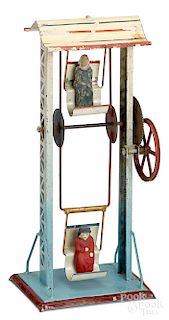 Falk painted tin Ferris wheel steam toy accessory