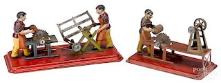 Two Falk workmen steam toy accessories