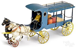 Wilkins cast iron horse drawn transfer wagon