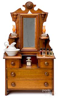 Victorian walnut doll-size dresser