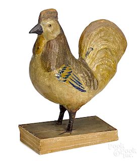 Large German composition rooster squeak toy