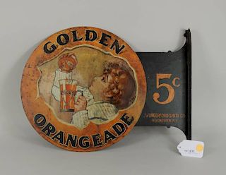 "Golden Orangeade" Metal Lithographed Sign