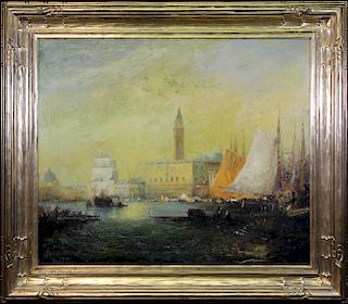 Impressionist Venice Italy Painting, Signed