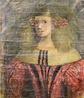 Antique Portrait of a Woman Painting