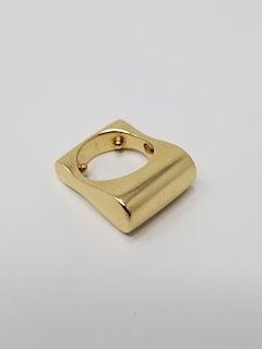 14K Gold Bar Ring