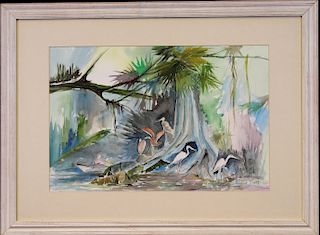 Sophie Trett, Florida Egrets in a Swamp