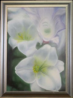 American School, Signed Painting of Calla Lily